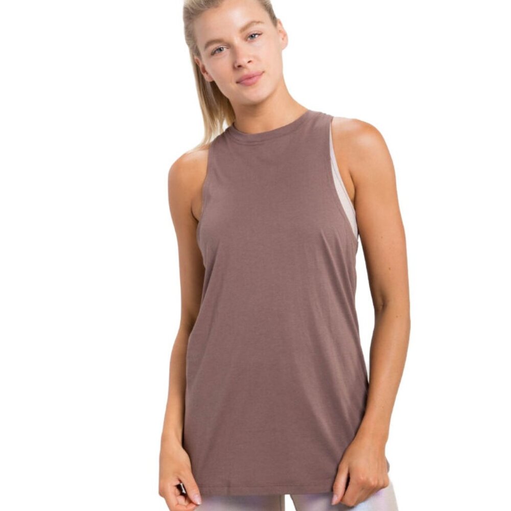 Mono B Twist Back Racerback Tank Top KT11450